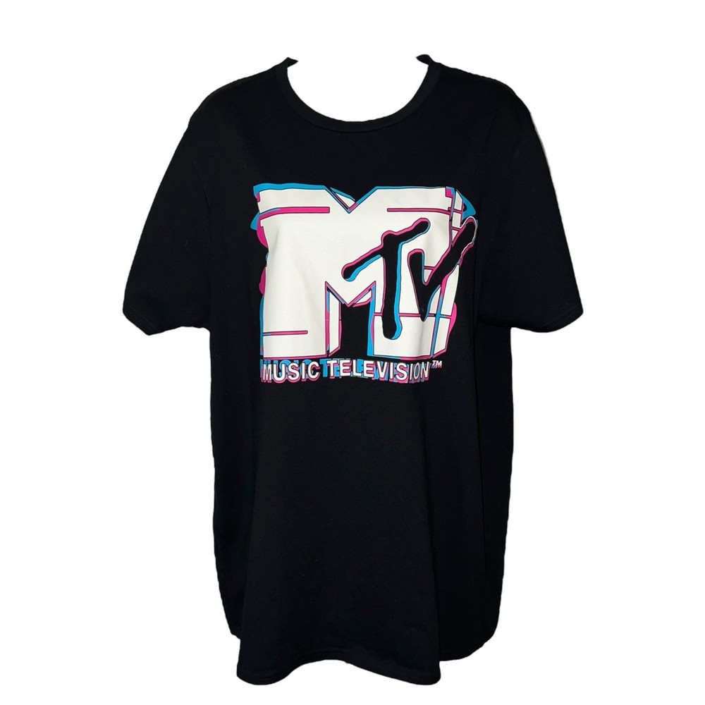 MTV Glitch Logo Graphic Print T-shirt Men’s Size XL